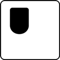 Rullstolstillgänglig från ena sidan symbol